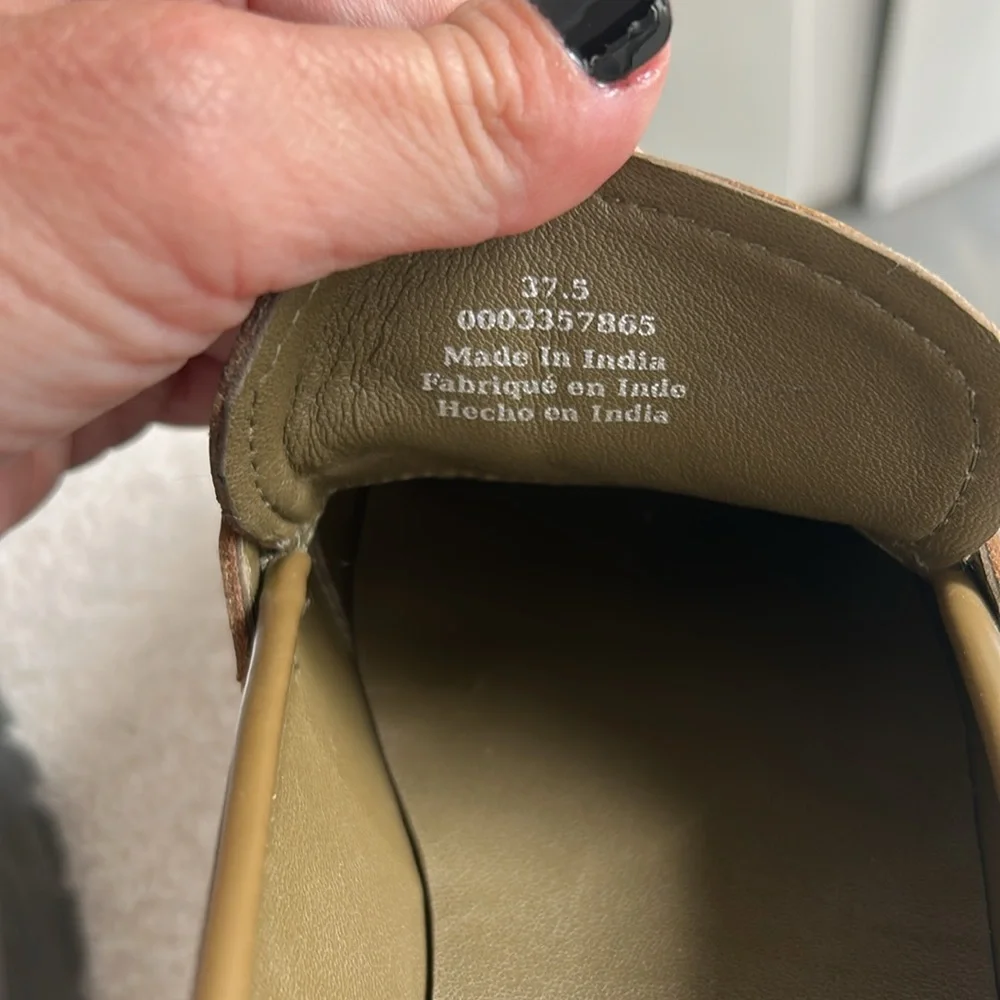 Free People Chunky Decker Loafer in Olive Green Learher 37.5/7.5 NWOB - Picture 10 of 10